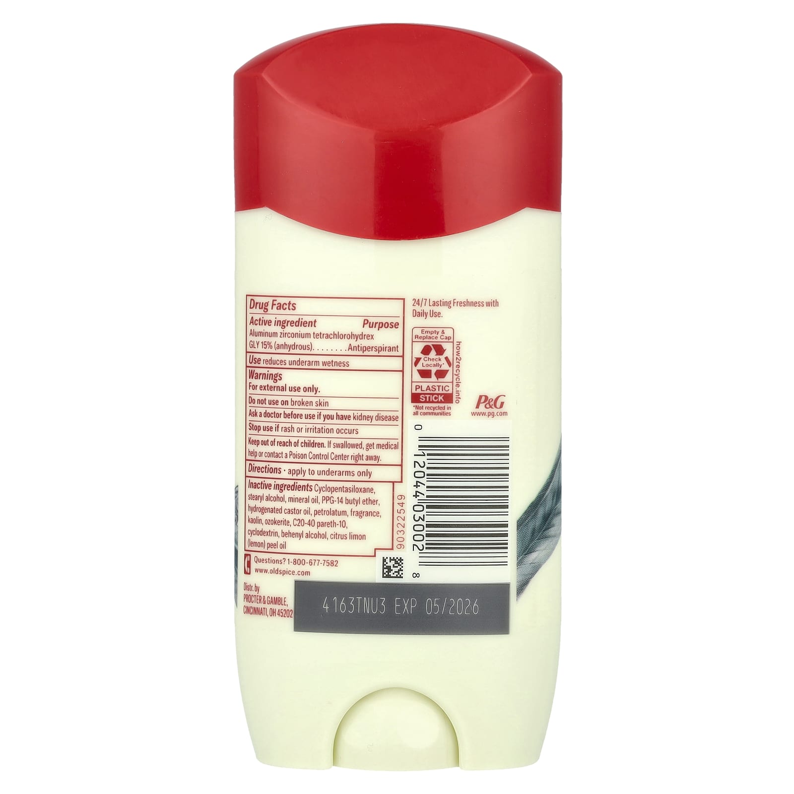 Old Spice, Antiperspirant & Deodorant, Deep Sea with Ocean Elements, 3.4 oz (96 g)