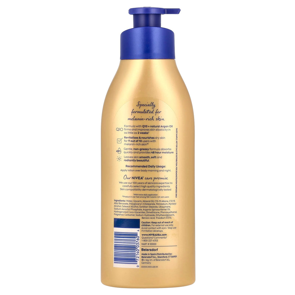 Nivea, Skin Firming Melanin Beauty & Hydration Body Lotion, 16.9 fl oz (500 ml)