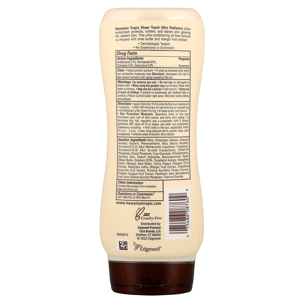 Hawaiian Tropic, Sheer Touch, Sunscreen Lotion, SPF 50, 8 fl oz (236 ml)