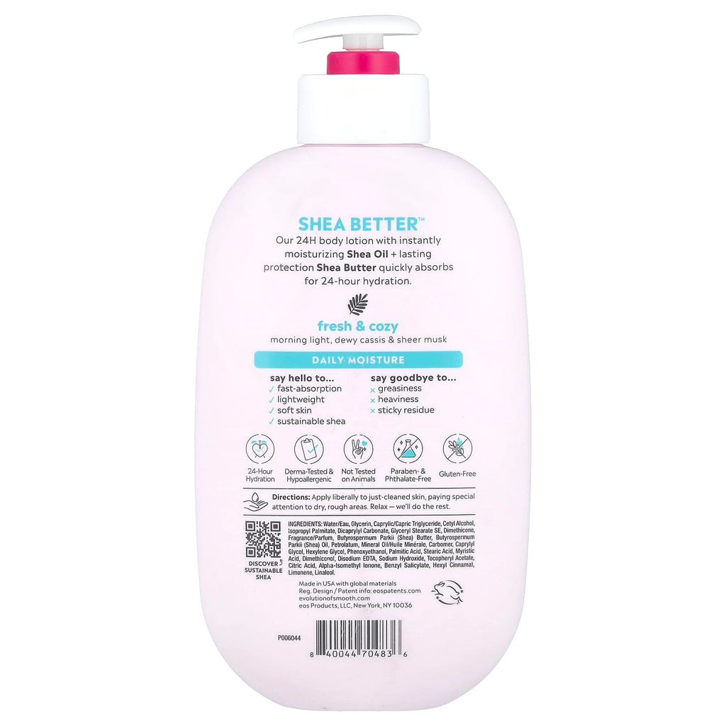 EOS, Shea Better™, 24H Moisture Body Lotion, Fresh & Cozy, 16 fl oz (473 ml)