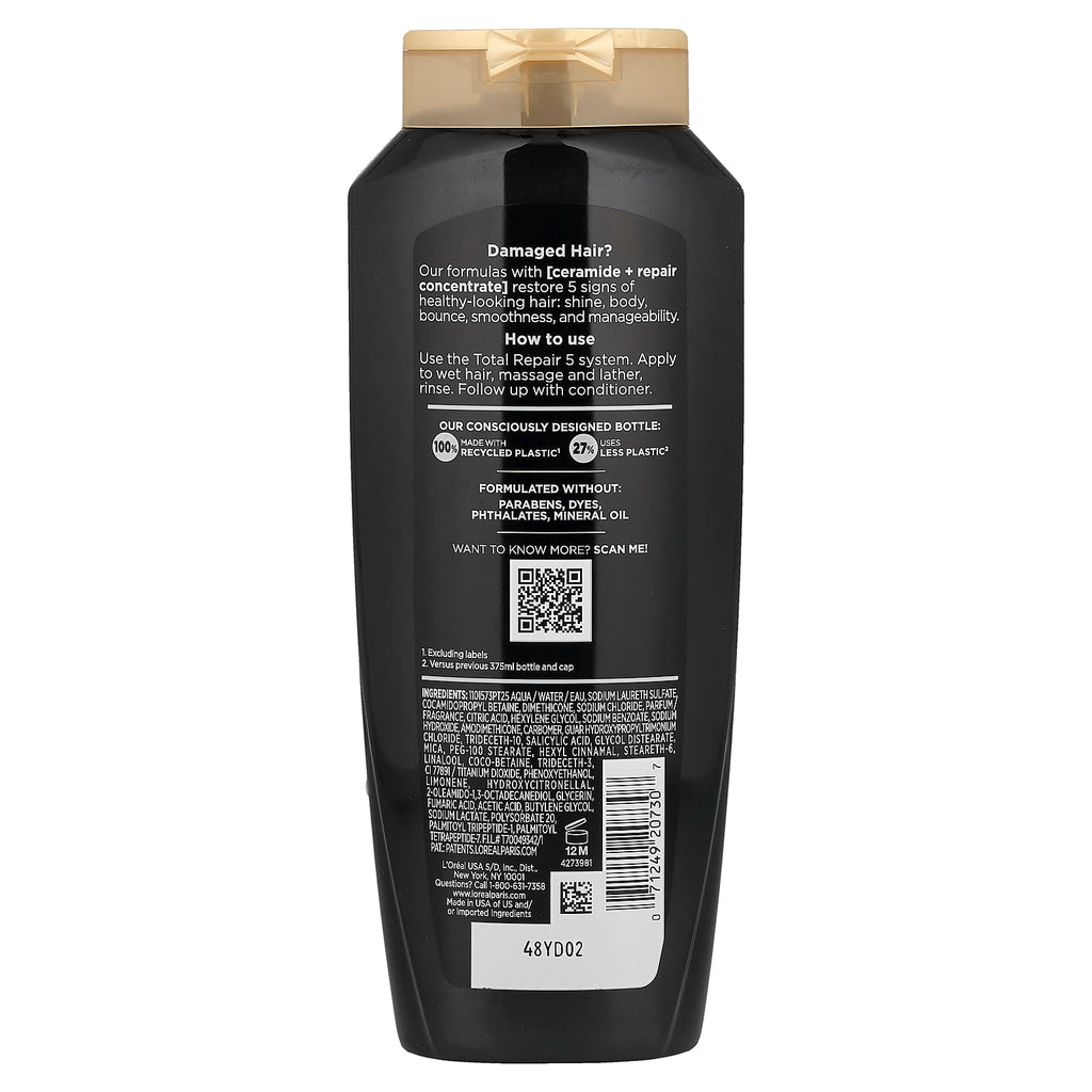 L'Oréal, Elvive, Total Repair 5, Damage Reversing Shampoo, Damaged Hair, 12.6 fl oz (375 ml)