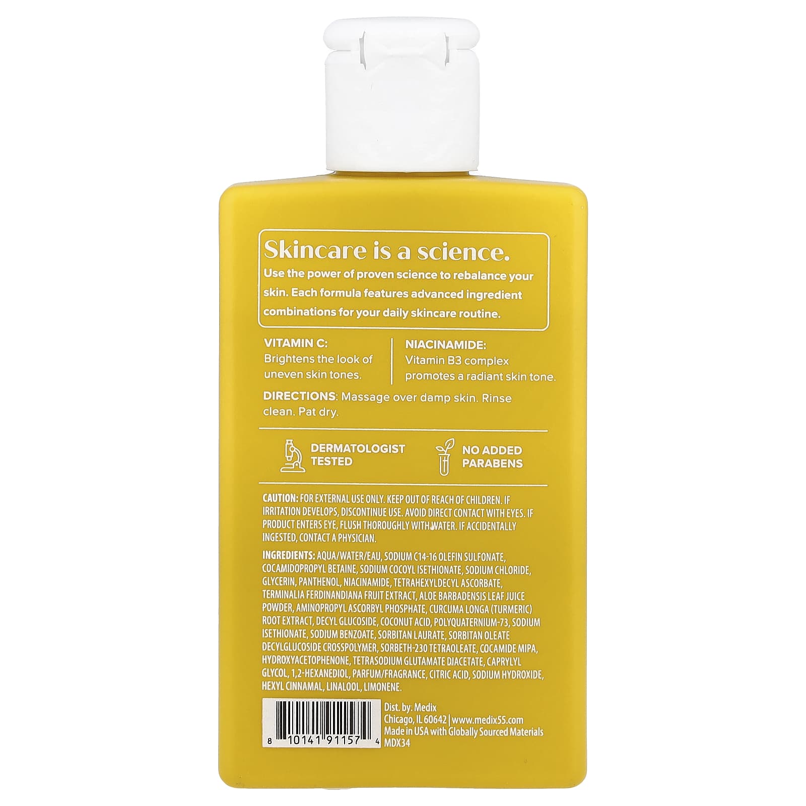 Medix 5.5, Body Wash, Radiant Glow, Vitamin C + Niacinamide, 3 fl oz (89 ml)