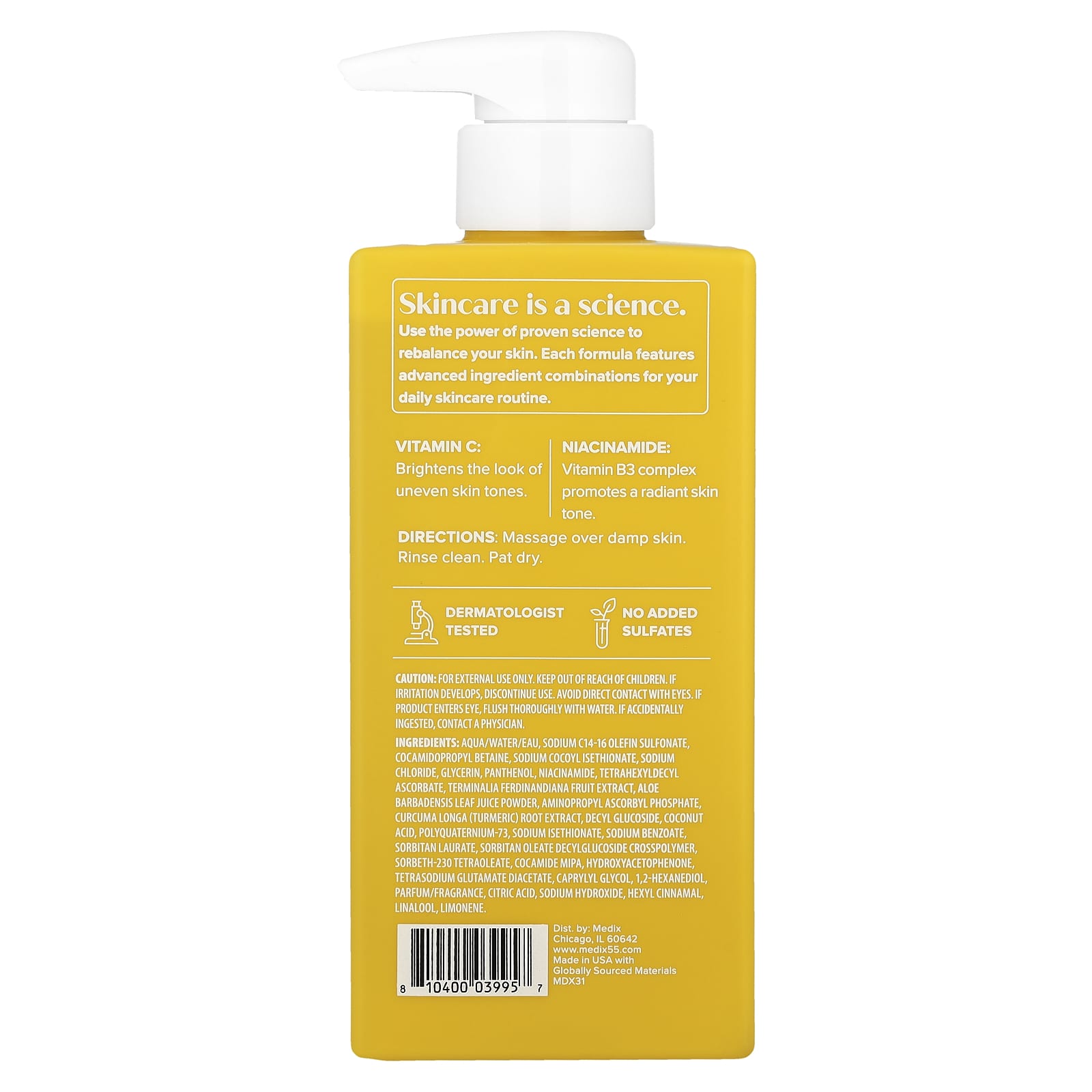 Medix 5.5, Body Wash, Radiant Glow, Vitamin C + Niacinamide, 15 fl oz (444 ml)