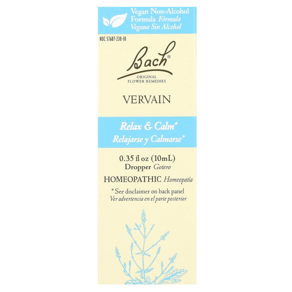 Bach, Original Flower Remedies, Vervain, 0.35 fl oz (10 ml)