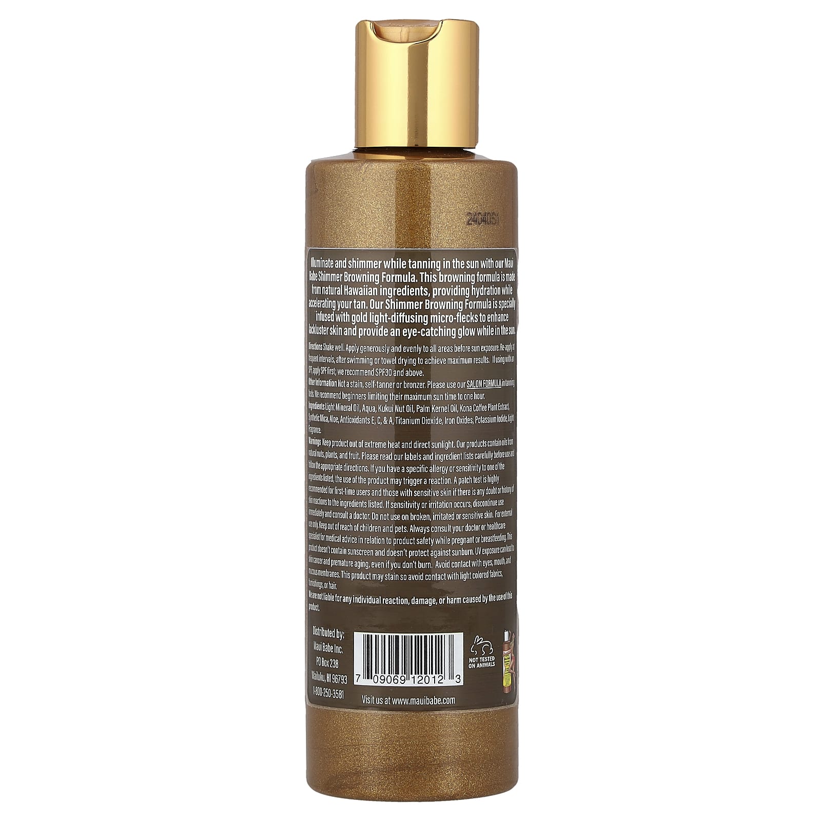 Maui Babe, Shimmer Browning Formula, 8 fl oz (236 ml)