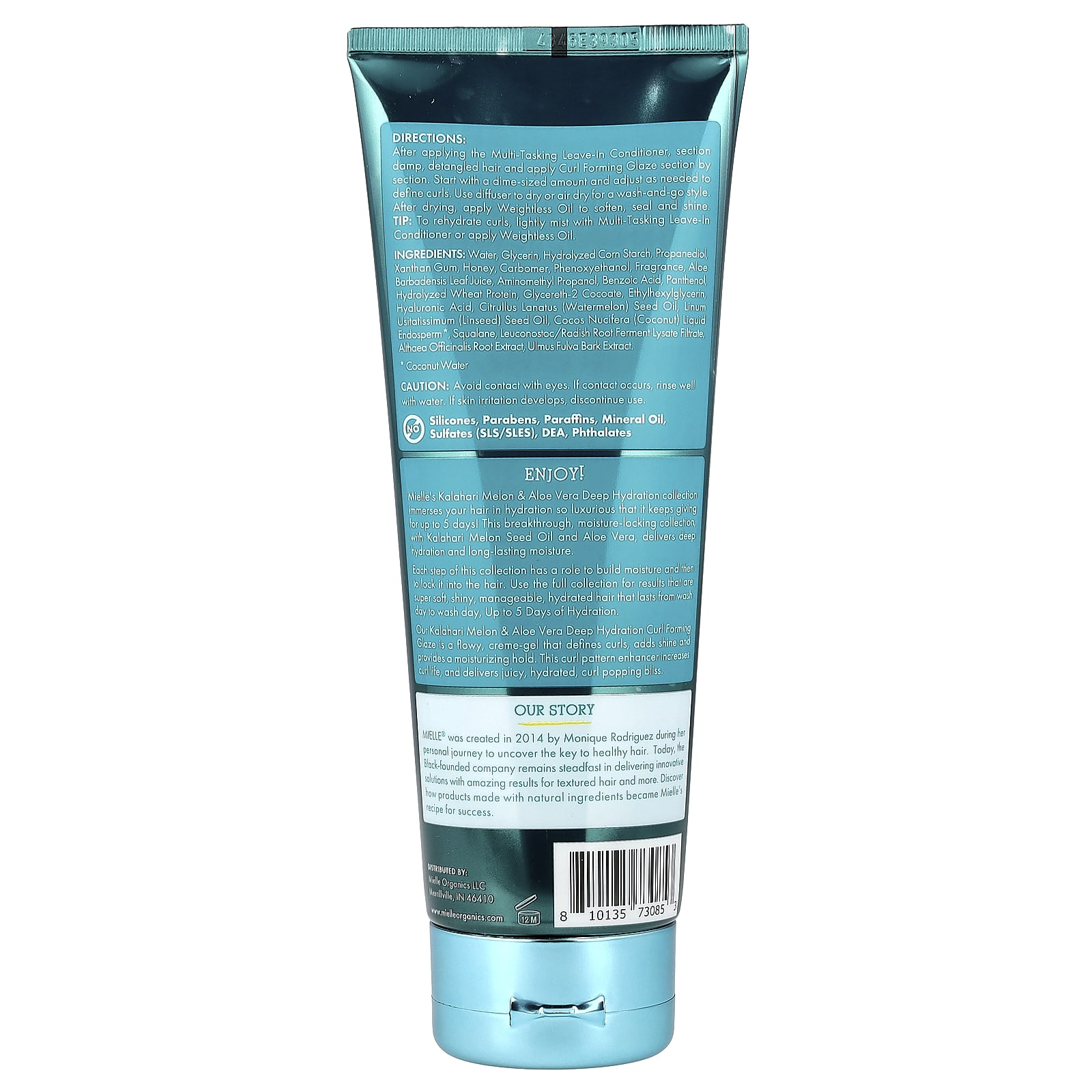 Mielle, Deep Hydration Curl Foaming Glaze, For Dry, Dehydrated Hair, Kalahari Melon & Aloe Vera, 7.5 oz (221 g)