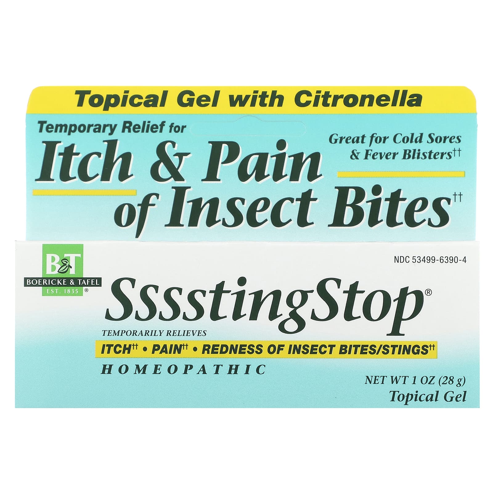 Boericke & Tafel, SssstingStop Topical Gel with Citronella, 1 oz (28 g)