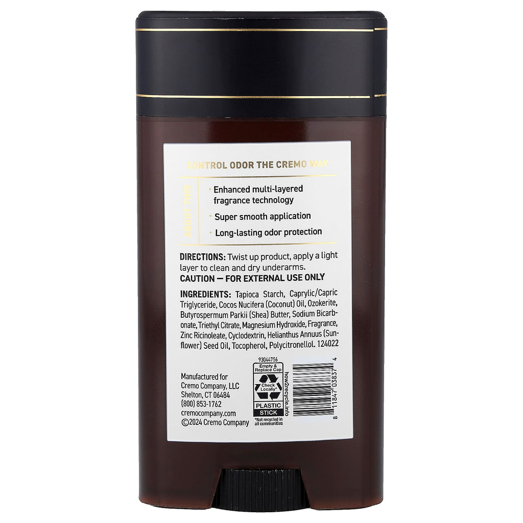 Cremo, Deodorant, Italian Bergamot, 2.65 oz (75 g)