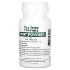Tea Tree Therapy, Antiseptic Foot Powder With Tea Tree Oil, Unscented, 3 oz (85 gm)