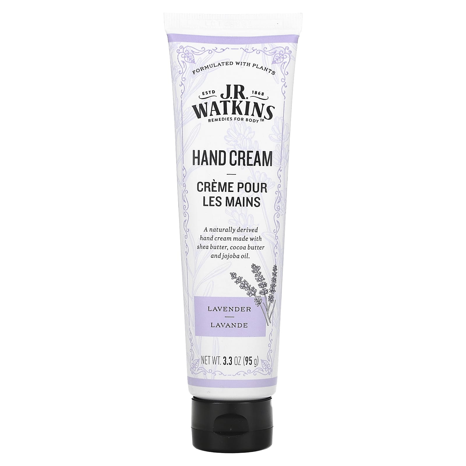 J R Watkins, Hand Cream, Lavender, 3.3 oz (95 g)