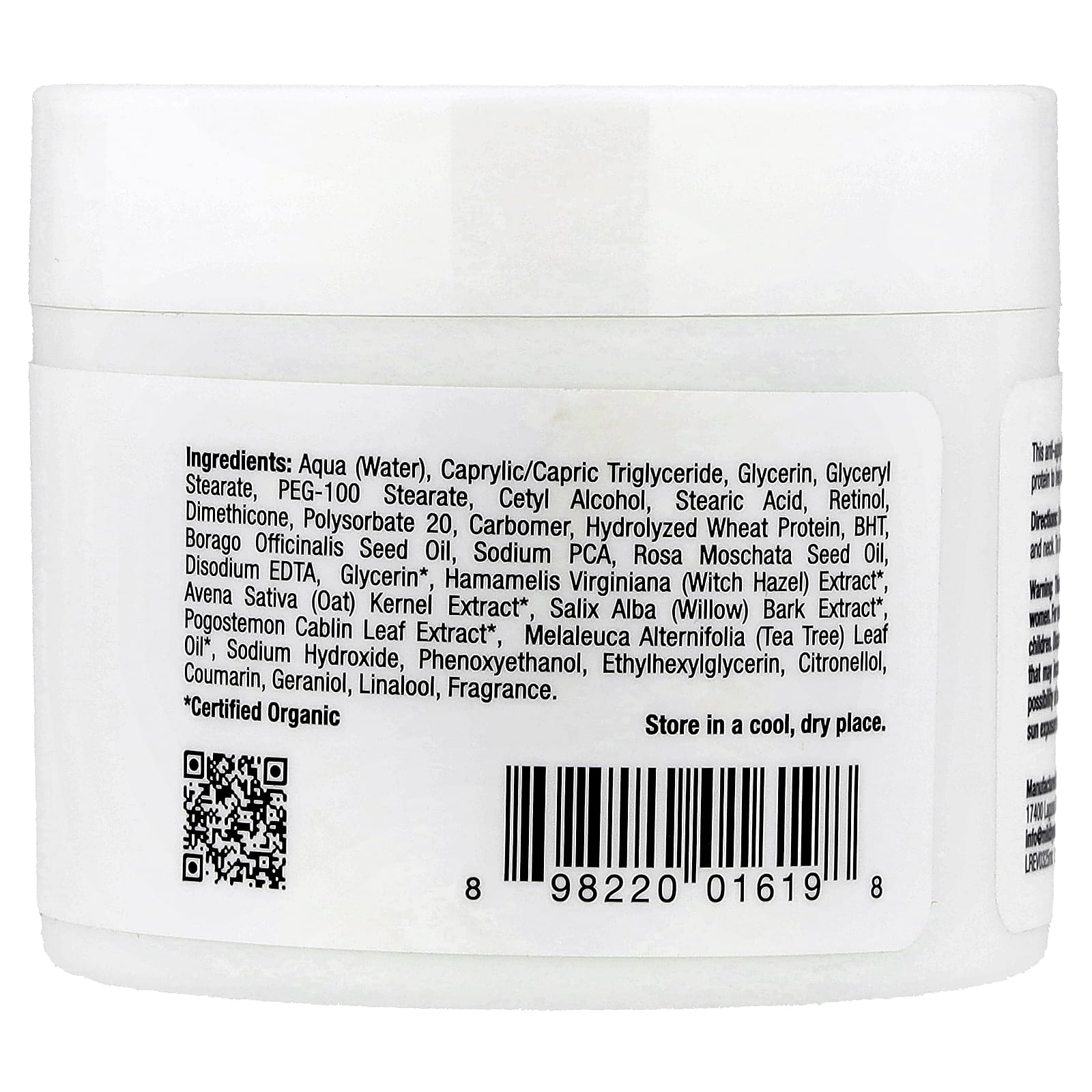 Mild By Nature, Retinol Night Cream, 1.55 oz (44 g)