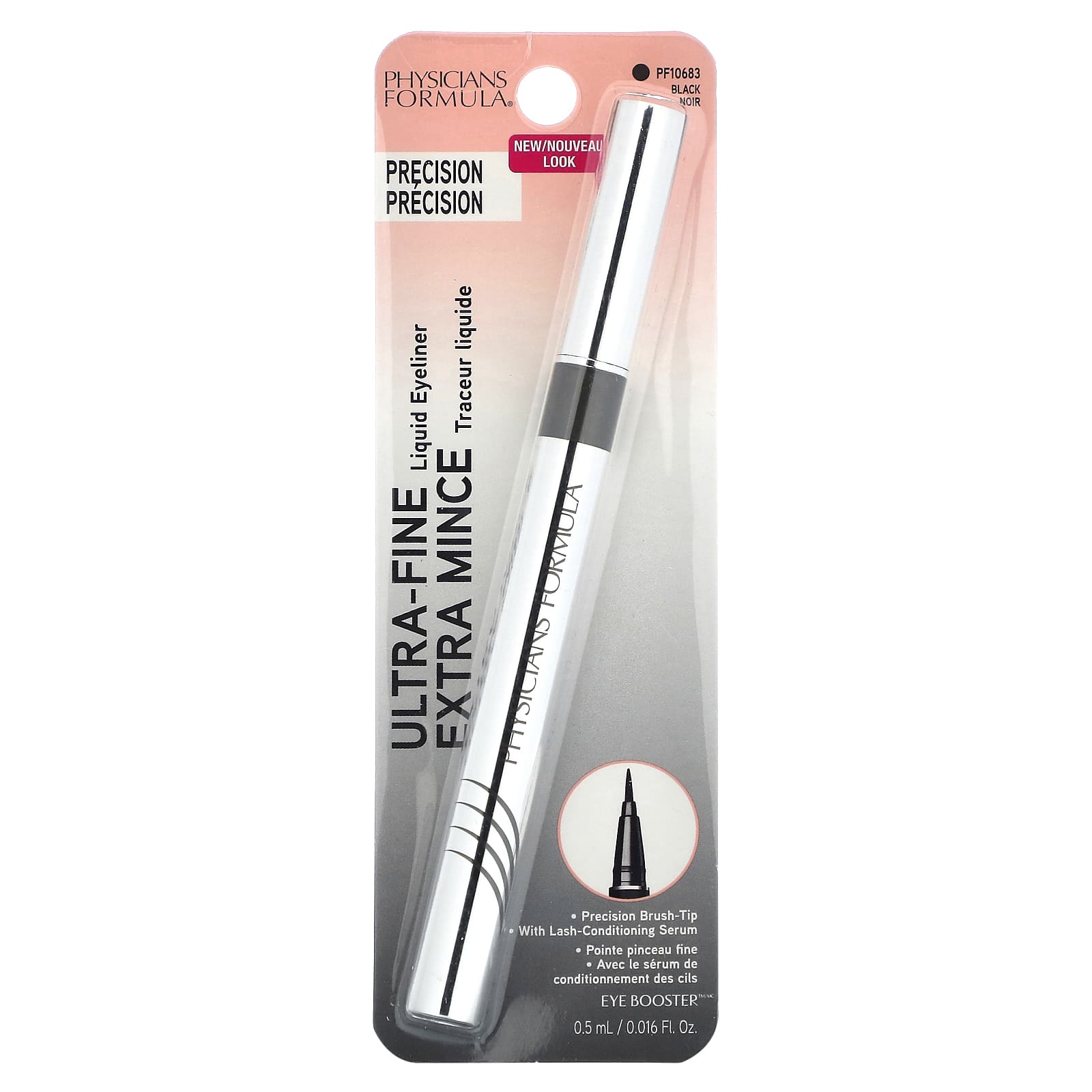 Physicians Formula, Ultra-Fine Liquid Eyeliner, PF10683 Black, 0.016 fl oz (0.5 ml)