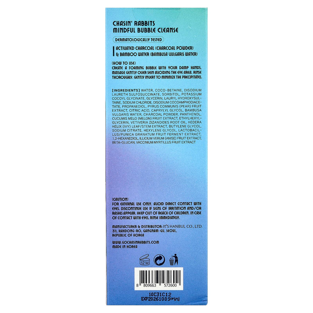 Chasin' Rabbits, Mindful Bubble Cleanse, Daily Purifying Cleanser, 6.76 fl oz (200 ml)
