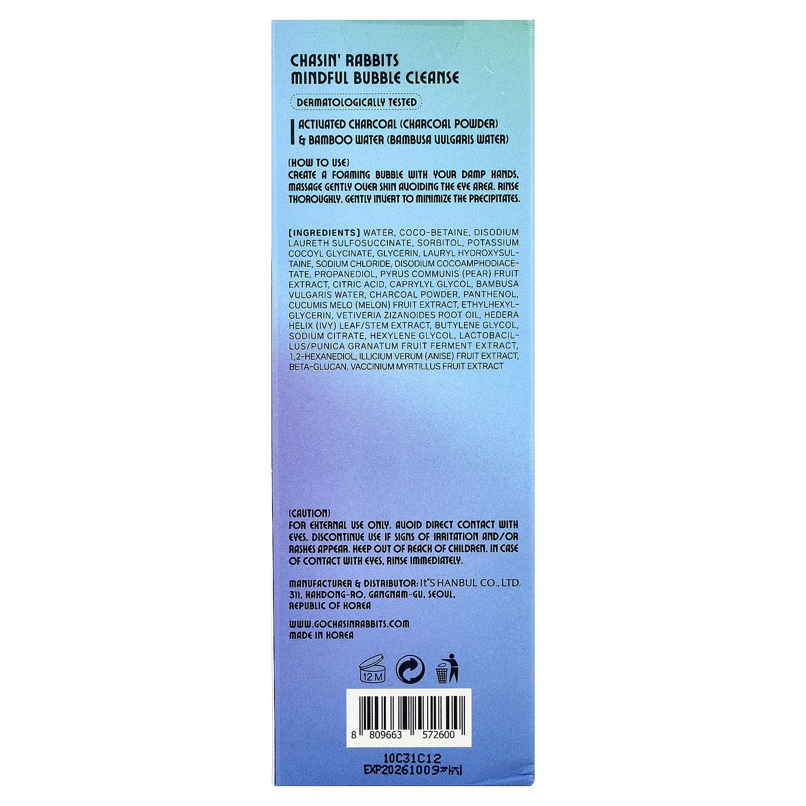 Chasin' Rabbits, Mindful Bubble Cleanse, Daily Purifying Cleanser, 6.76 fl oz (200 ml)