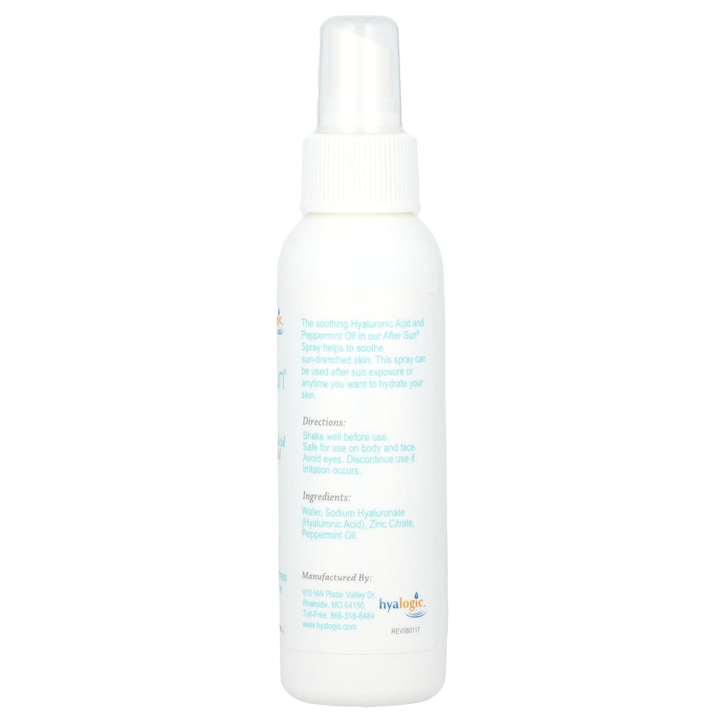 Hyalogic, After Sun Spray With Hyaluronic Acid & Peppermint Oil, 4 fl oz (118 ml)