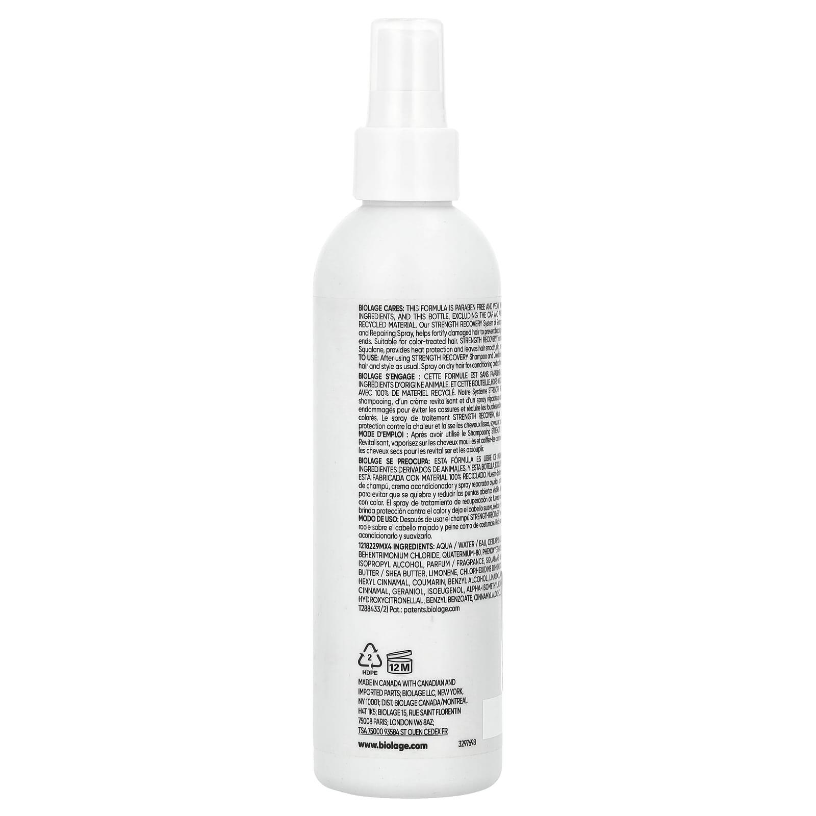 Biolage, Strength Repairing Spray, 7.8 fl oz (232 ml)
