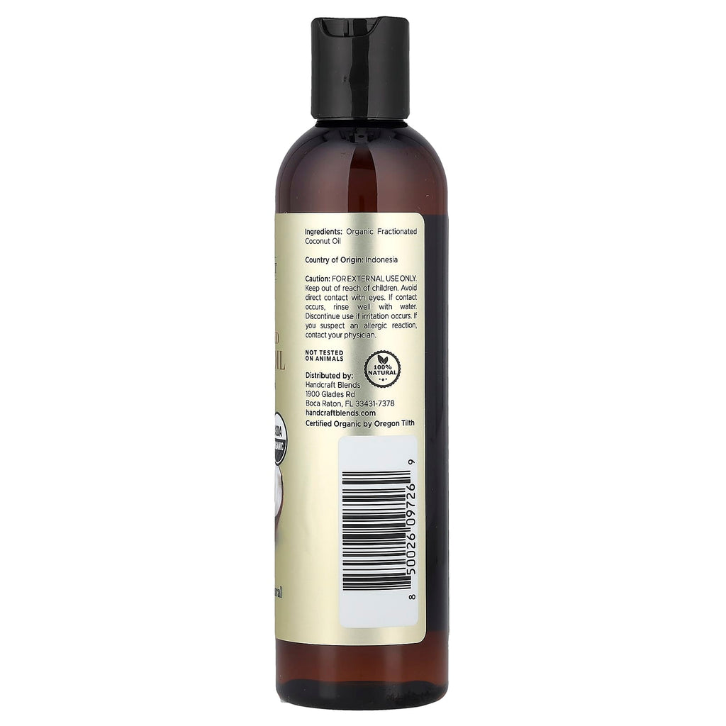 Handcraft Blends, Organic Fractionated Coconut Oil, 8 fl oz (236 ml)