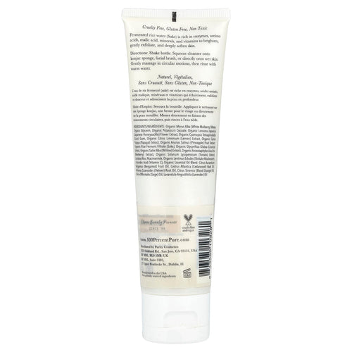 100% PURE, Fermented Rice Water Cleanser, 3.4 fl oz (100 ml)