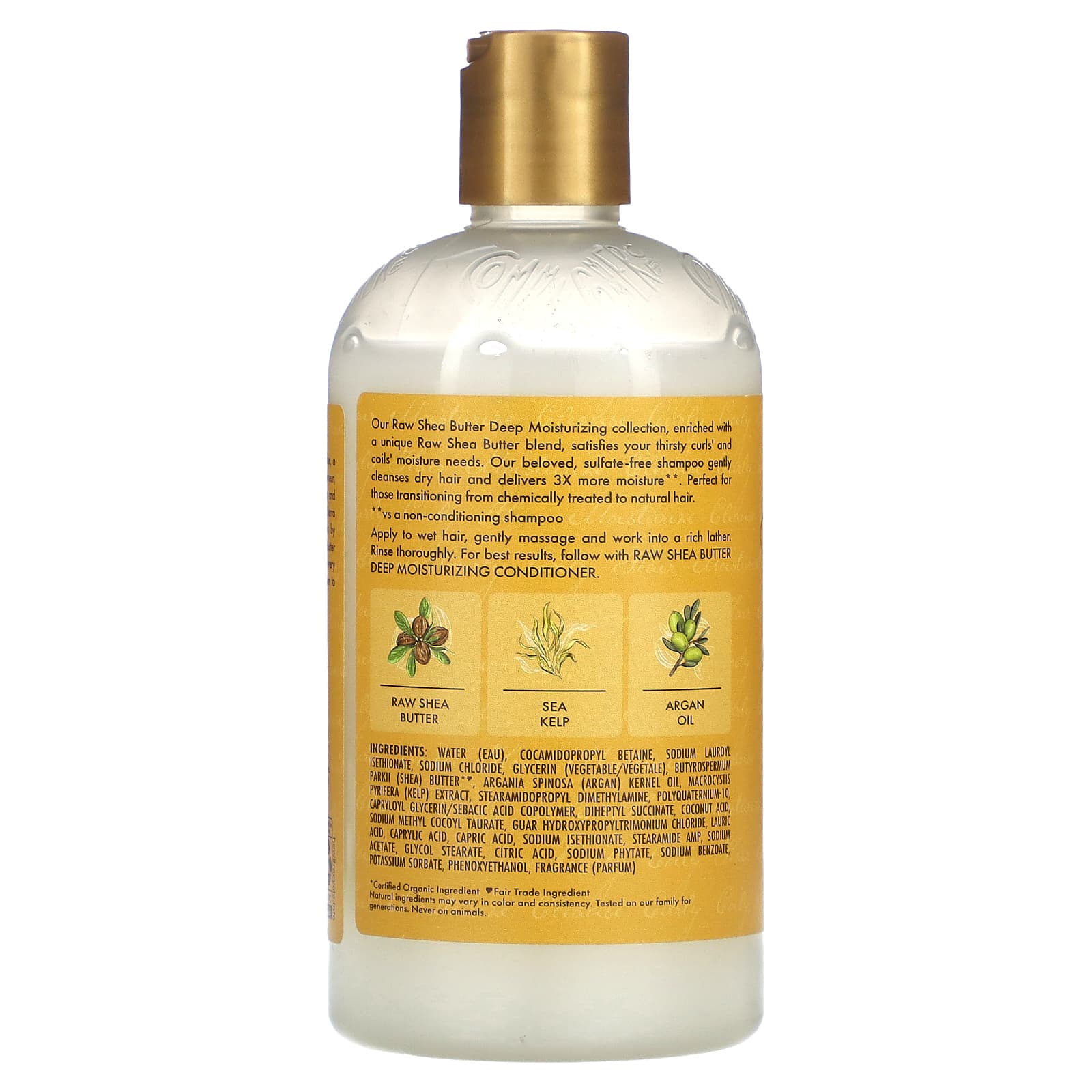 SheaMoisture, Raw Shea Butter, Deep Moisturizing Shampoo, Curly to Coily Hair, 13 fl oz (384 ml)