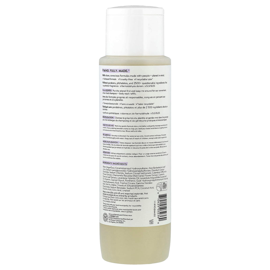 The Honest Company, Calm™, Shampoo + Body Wash, Lavender, 18 fl oz (532 ml)