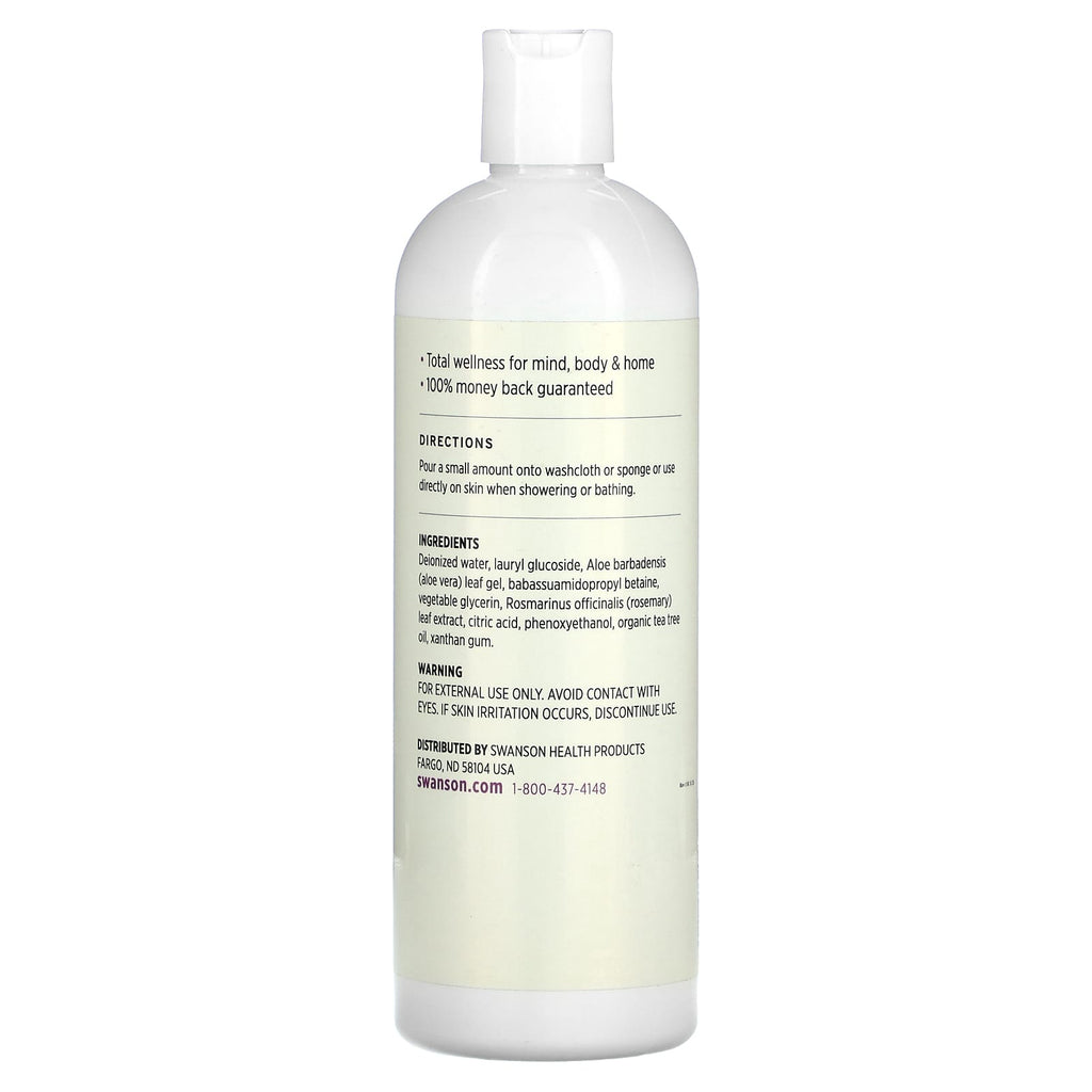 Swanson, Tea Tree Oil Body Wash, Fragrance Free, 16 fl oz (473 ml)