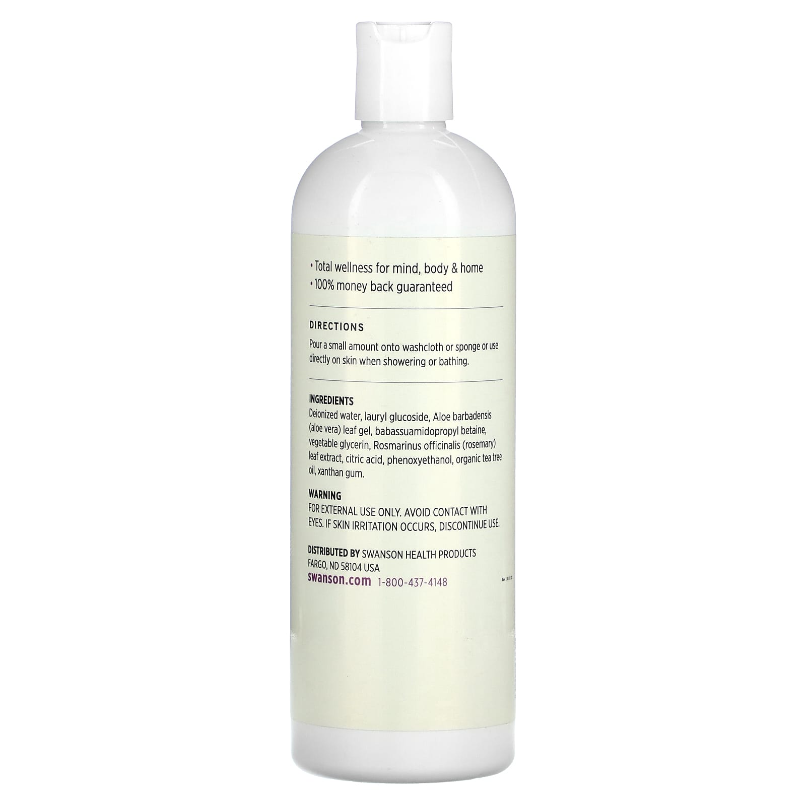 Swanson, Tea Tree Oil Body Wash, Fragrance Free, 16 fl oz (473 ml)