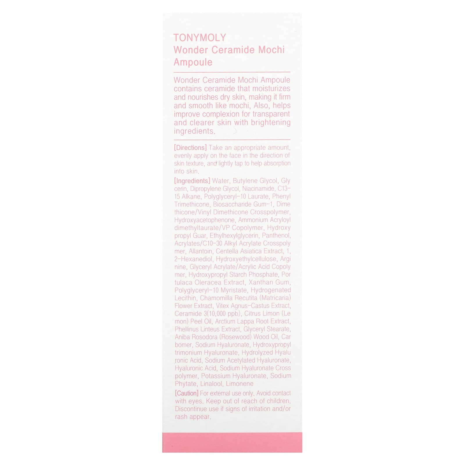 TonyMoly, Wonder, Ceramide Mochi Ampoule, 3.38 fl oz (100 ml)