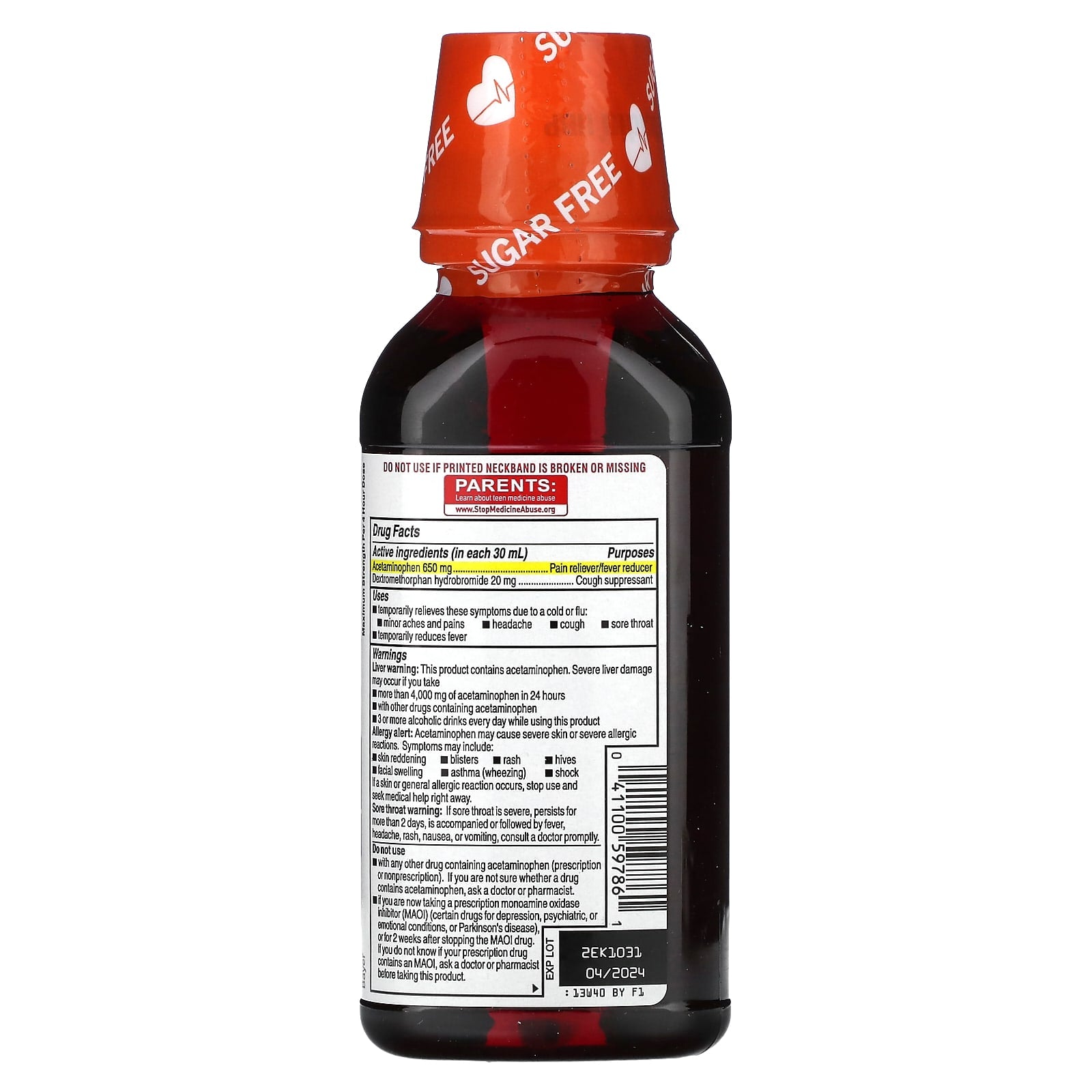 Coricidin HBP, Cold, Cough & Flu, Maximum Strength, Cherry, 12 fl oz (355 ml)