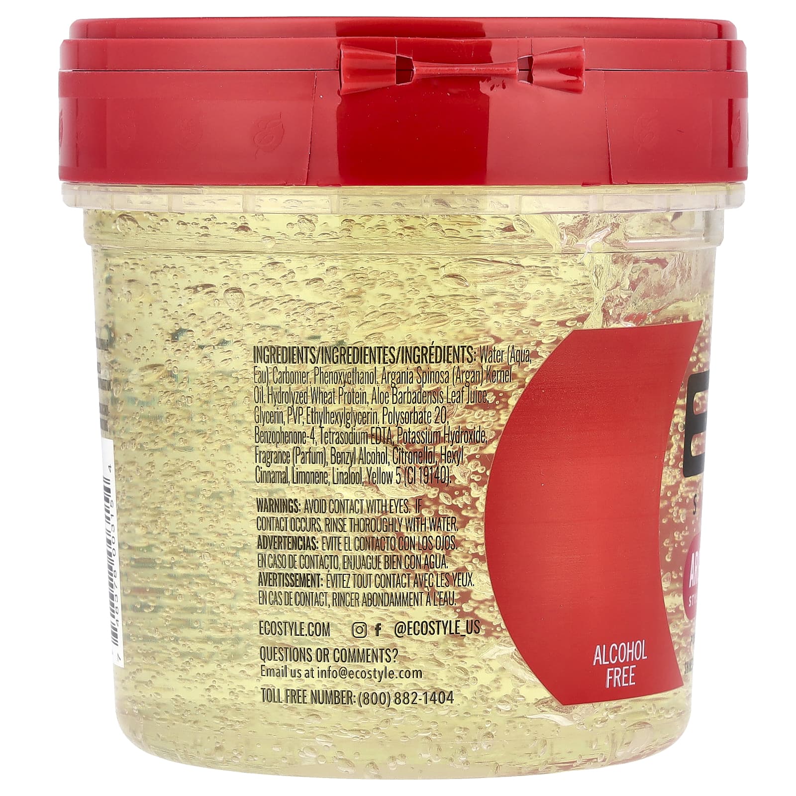 Eco Style, Styling Gel, Max Hold, For All Hair Types, Argan Oil, 16 oz (454 g)