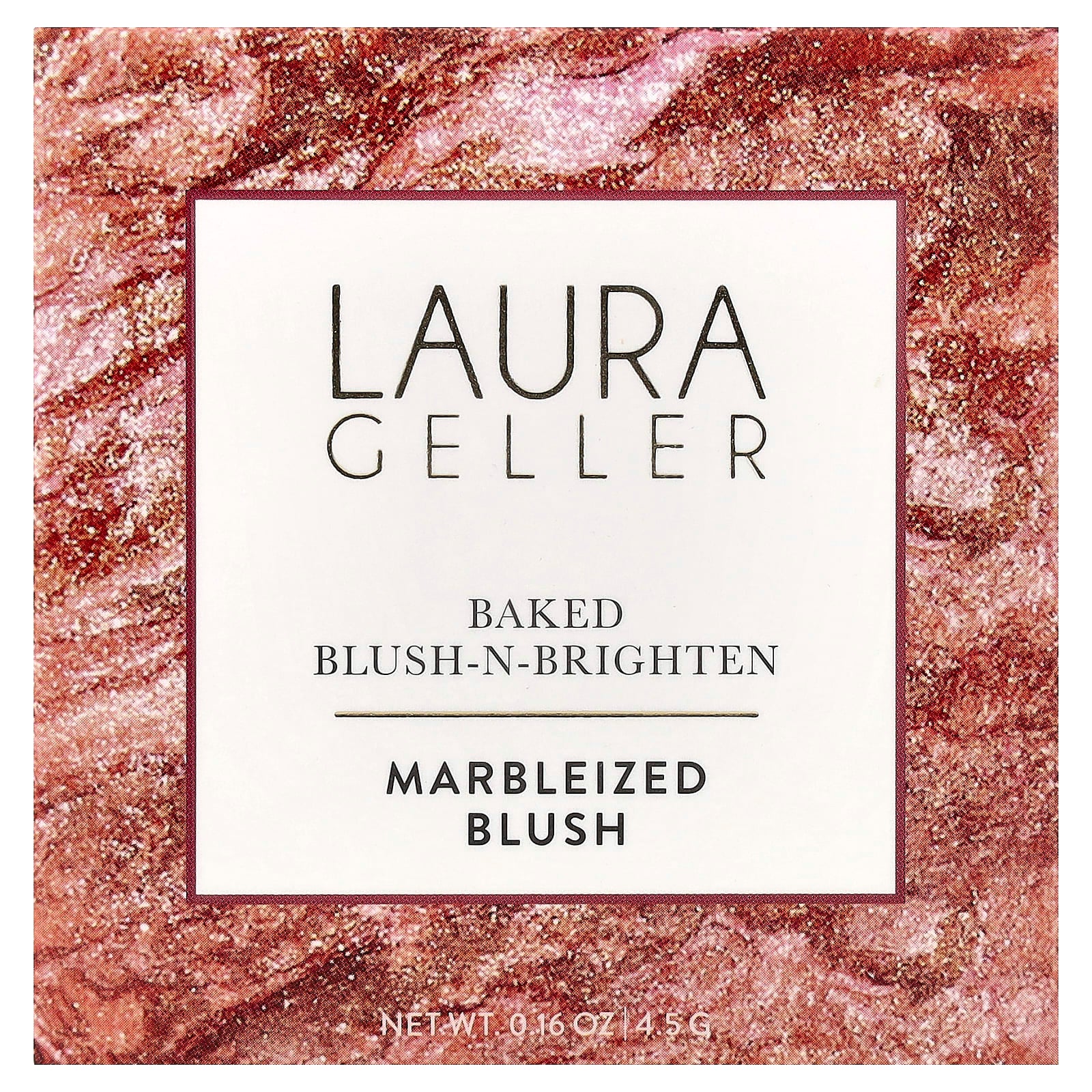 Laura Geller, Baked Blush-N-Brighten, Marbleized Blush, 0018029B Sunswept, 0.16 oz (4.5 g)
