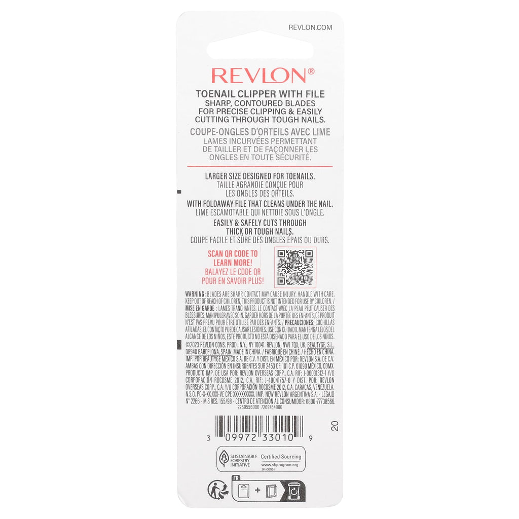 Revlon, Toenail Clipper, 1 Count