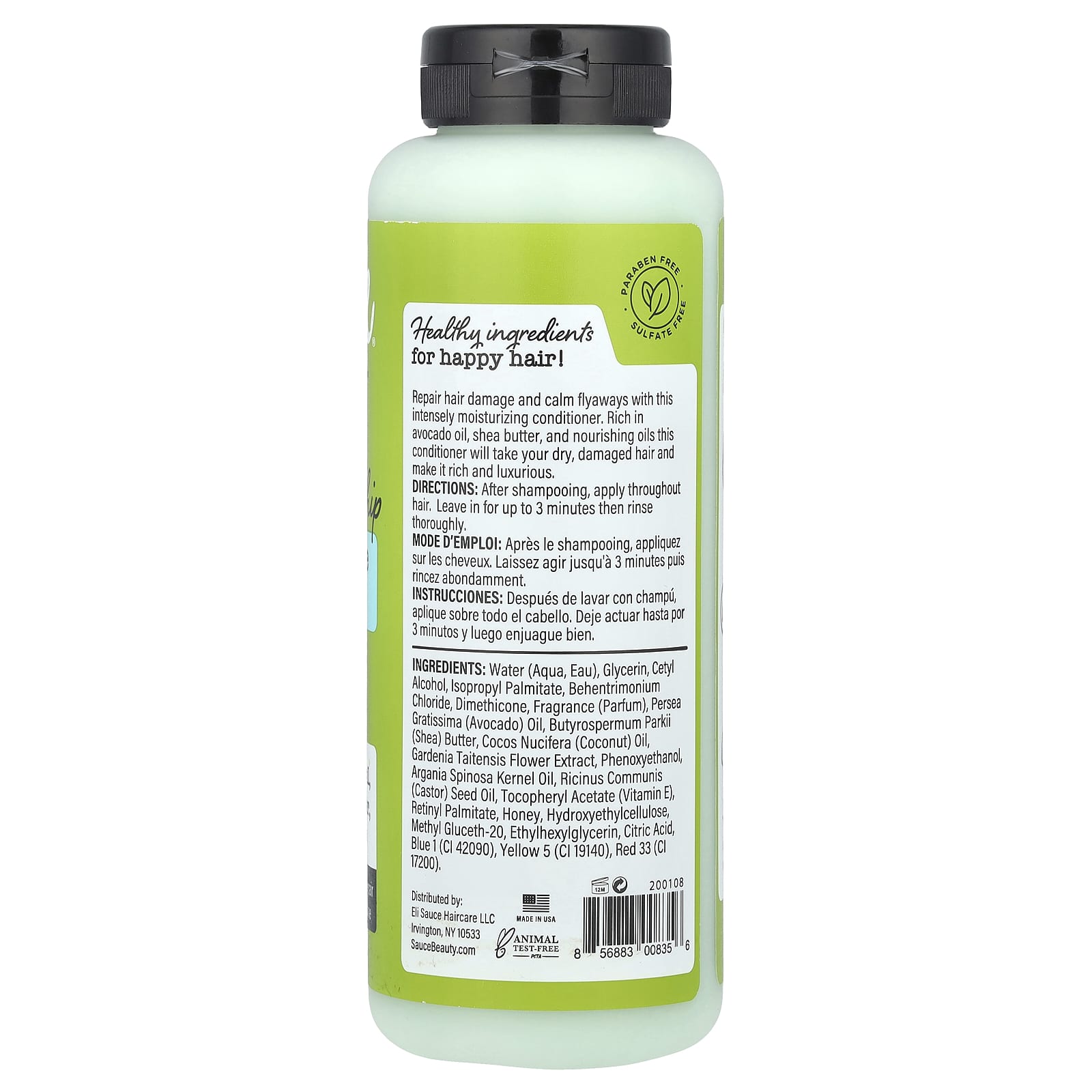 Sauce Beauty, Deep Moisture Conditioner, Guacamole Whip, 10.5 fl oz (310 ml)