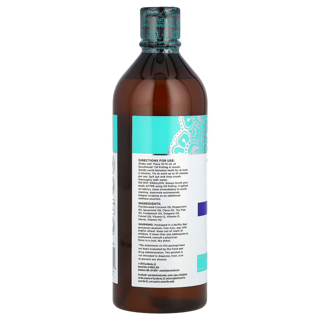 GuruNanda, Natural Oil Pulling Oral Rinse, Coconut + Mint, 16 fl oz (473 ml)