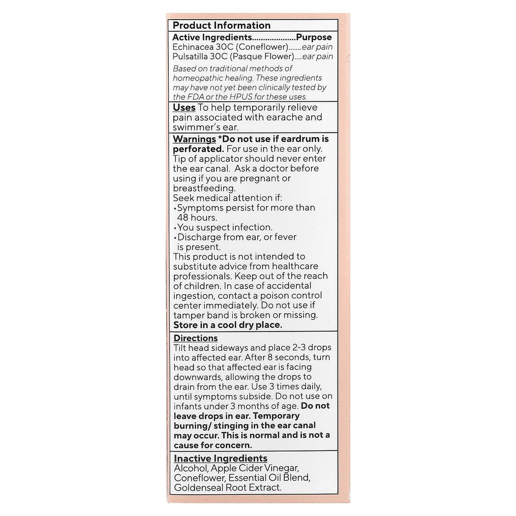 Marie Originals, The Bioactive Ear Pain Drops, 0.5 fl oz (14 ml)