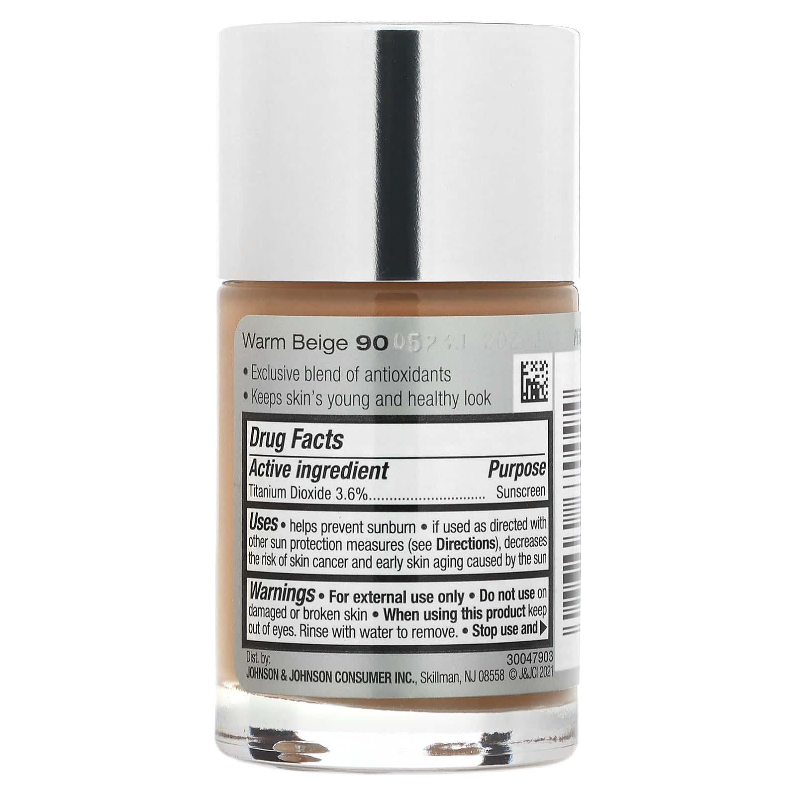Neutrogena, Healthy Skin, Liquid Makeup, SPF 20, Warm Beige 90, 1 fl oz (30 ml)