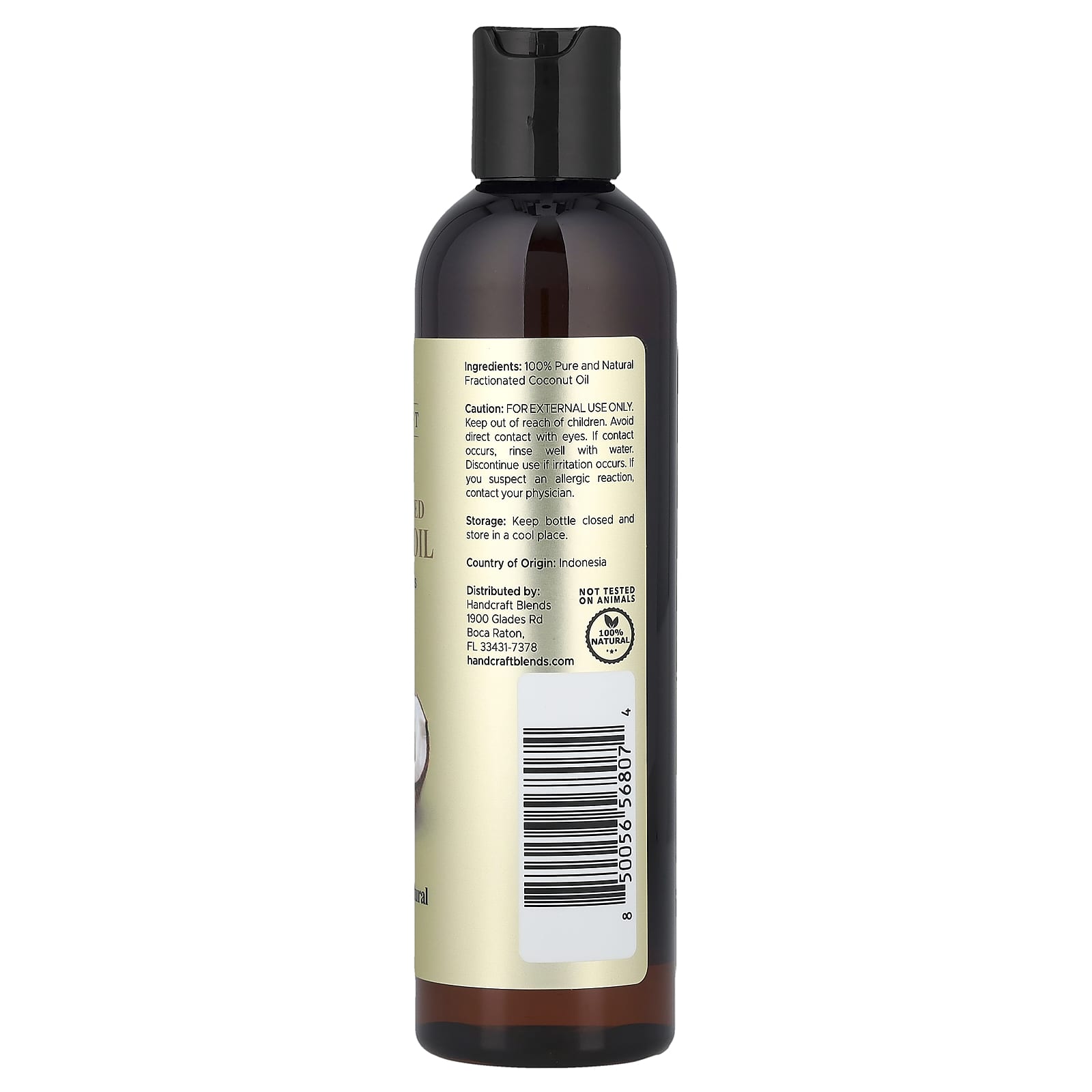 Handcraft Blends, Fractionated Coconut Oil, 8 fl oz (236 ml)