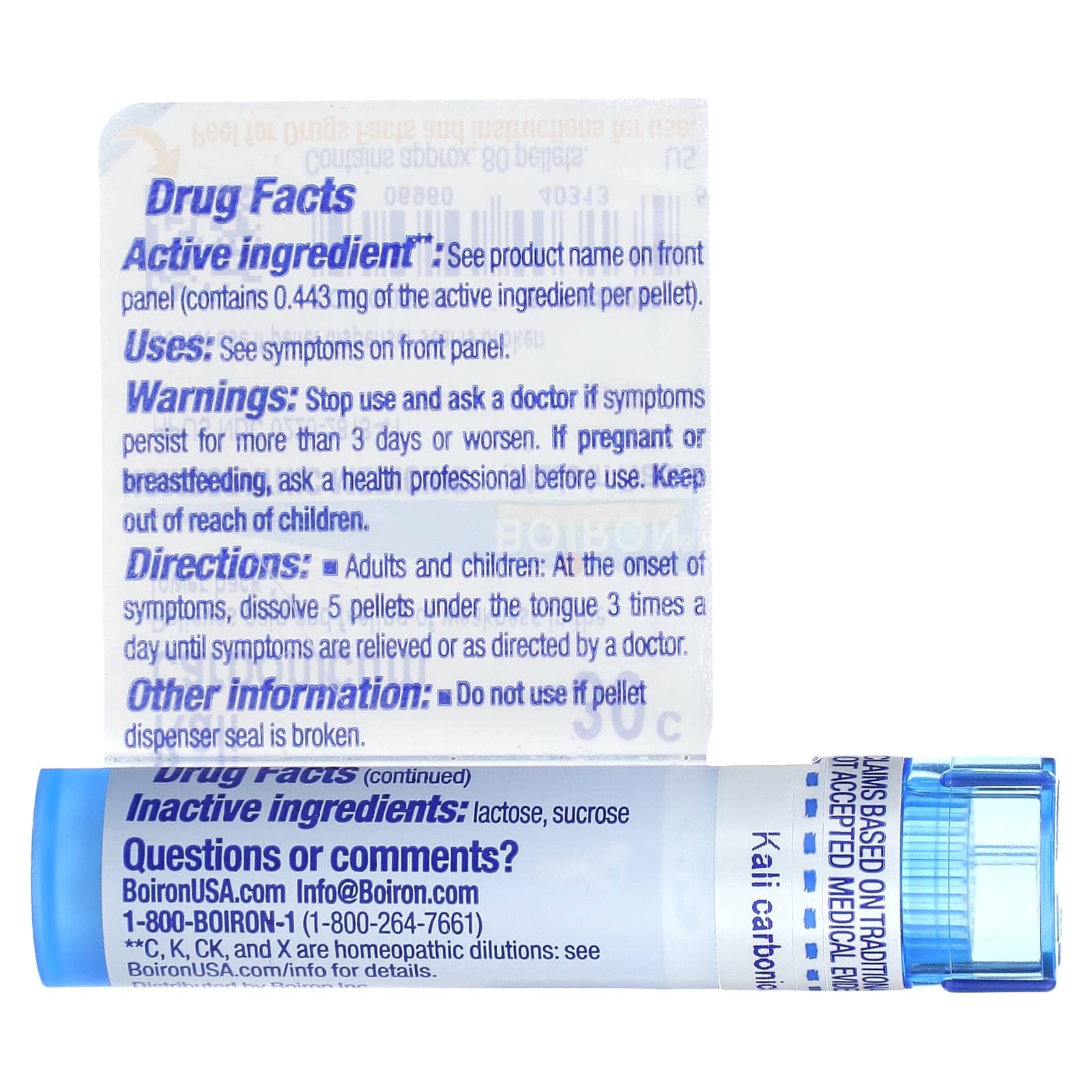 Boiron, Kali Carbonicum, 30C, Back Pain Relief, Approx 80 Pellets