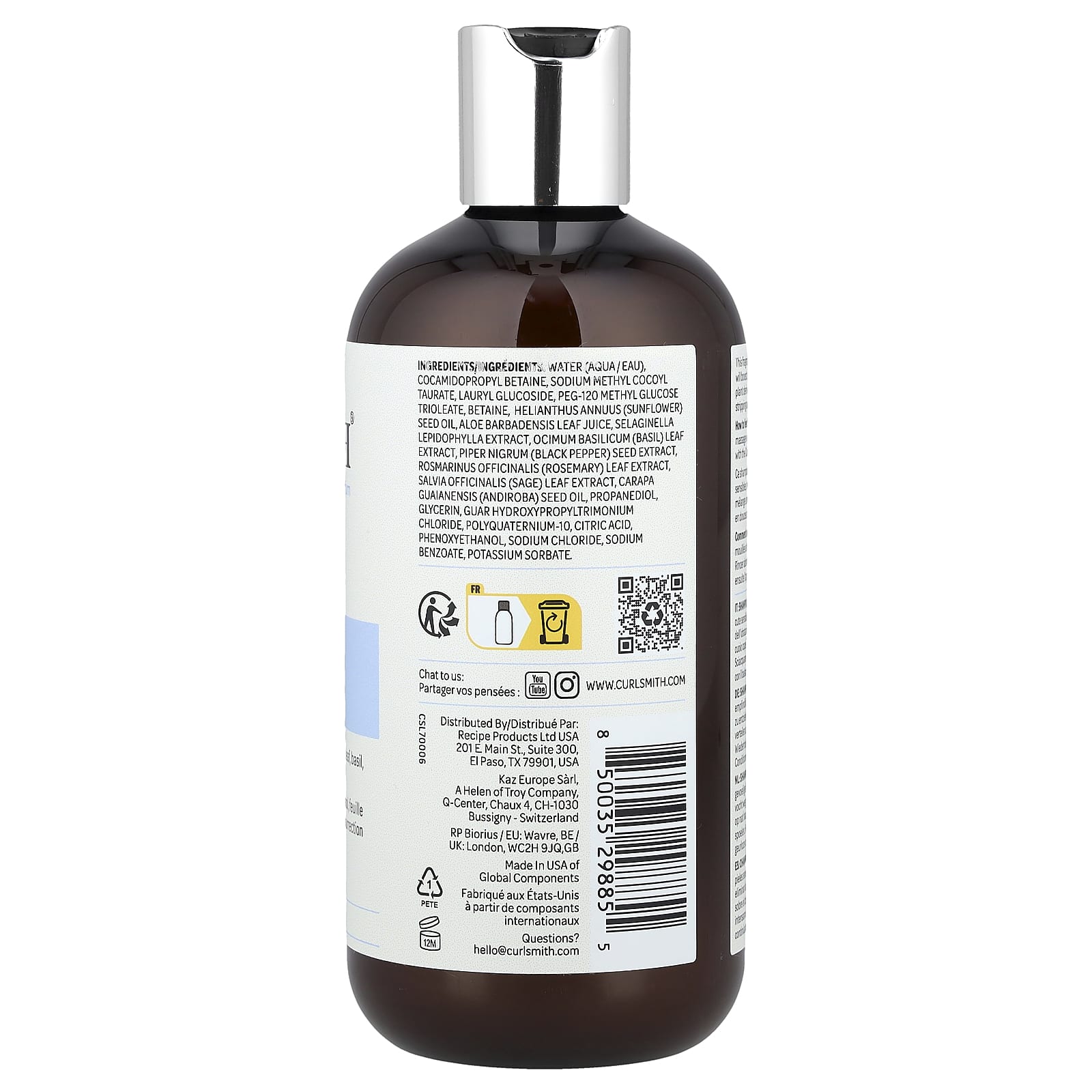 Curlsmith, Fragrance-Free Shampoo, All Curl Types, 12 fl oz (355 ml)