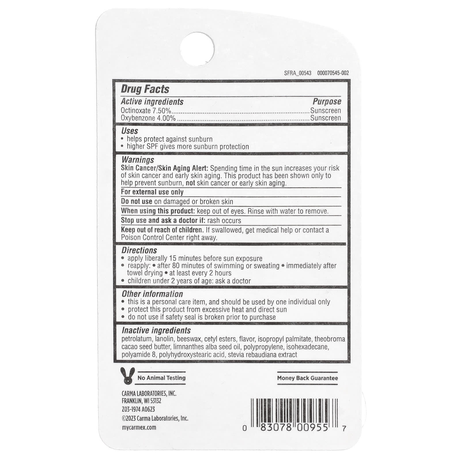 Carmex, Daily Care®, Moisturizing Lip Balm, Fresh Cherry, SPF 15, 0.35 oz (10 g)