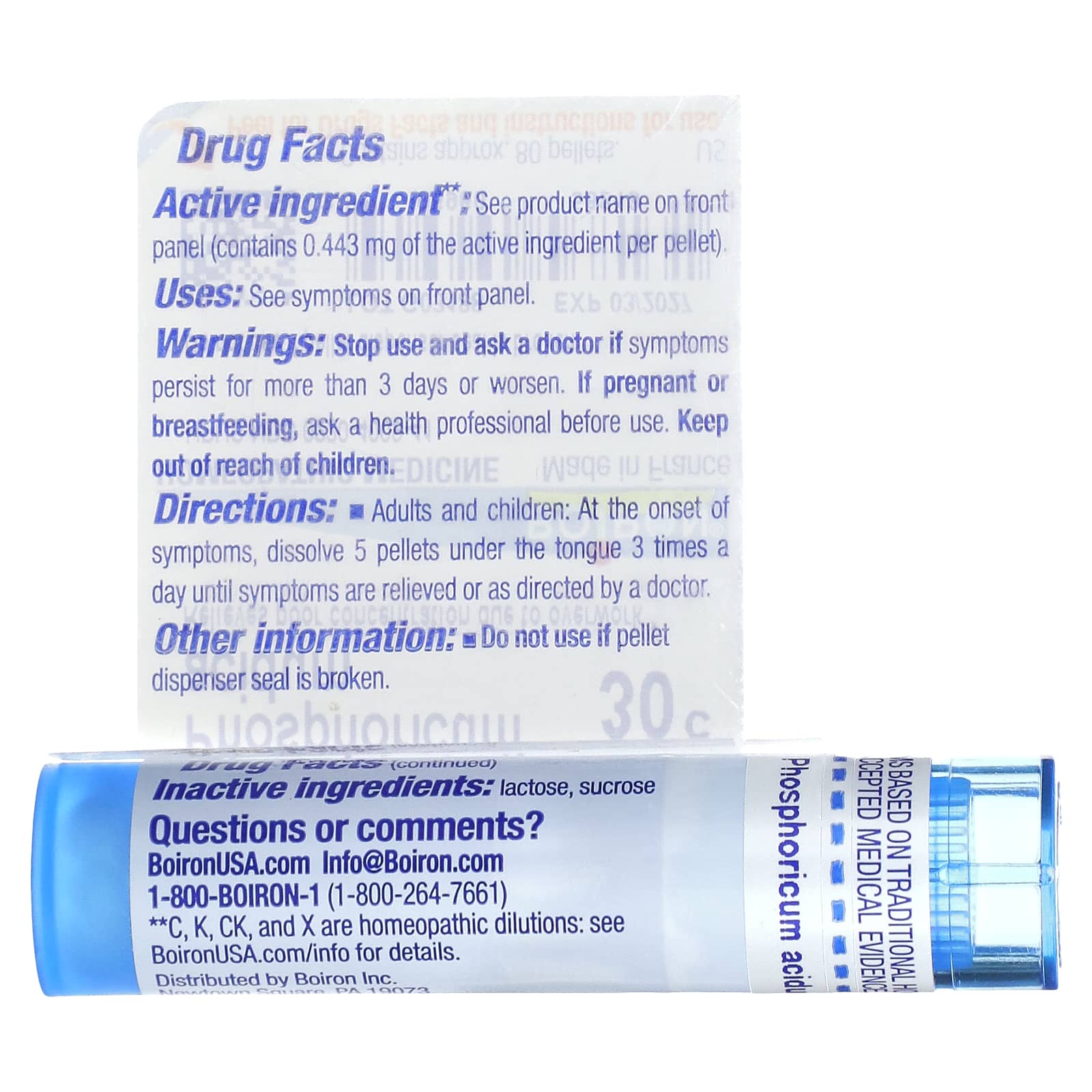 Boiron, Phosphoricum Acidum, 30C, Focus Remedy, Approx 80 Pellets