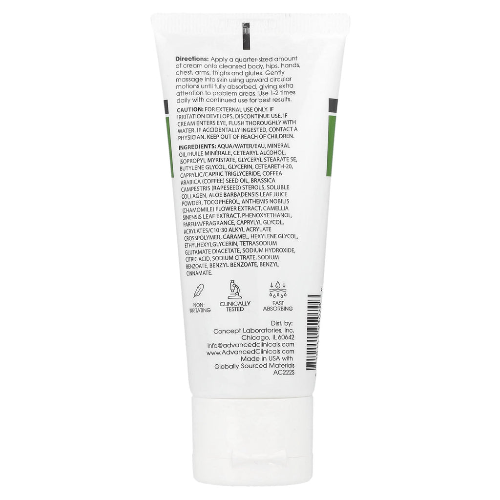 Advanced Clinicals, Green Coffee Bean Oil, Thermo-Firming™ Cream, 2 fl oz (59 ml)