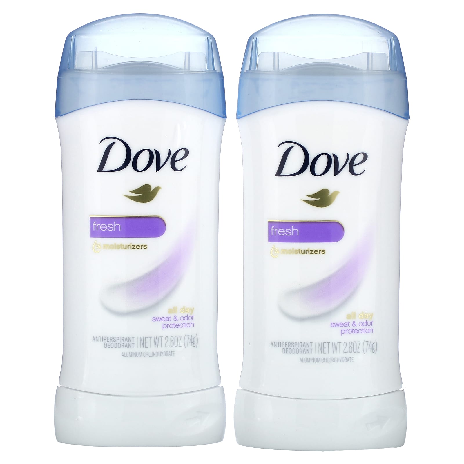 Dove, Antiperspirant Deodorant, Fresh, 2 Pack, 2.6 oz (74 g) Each
