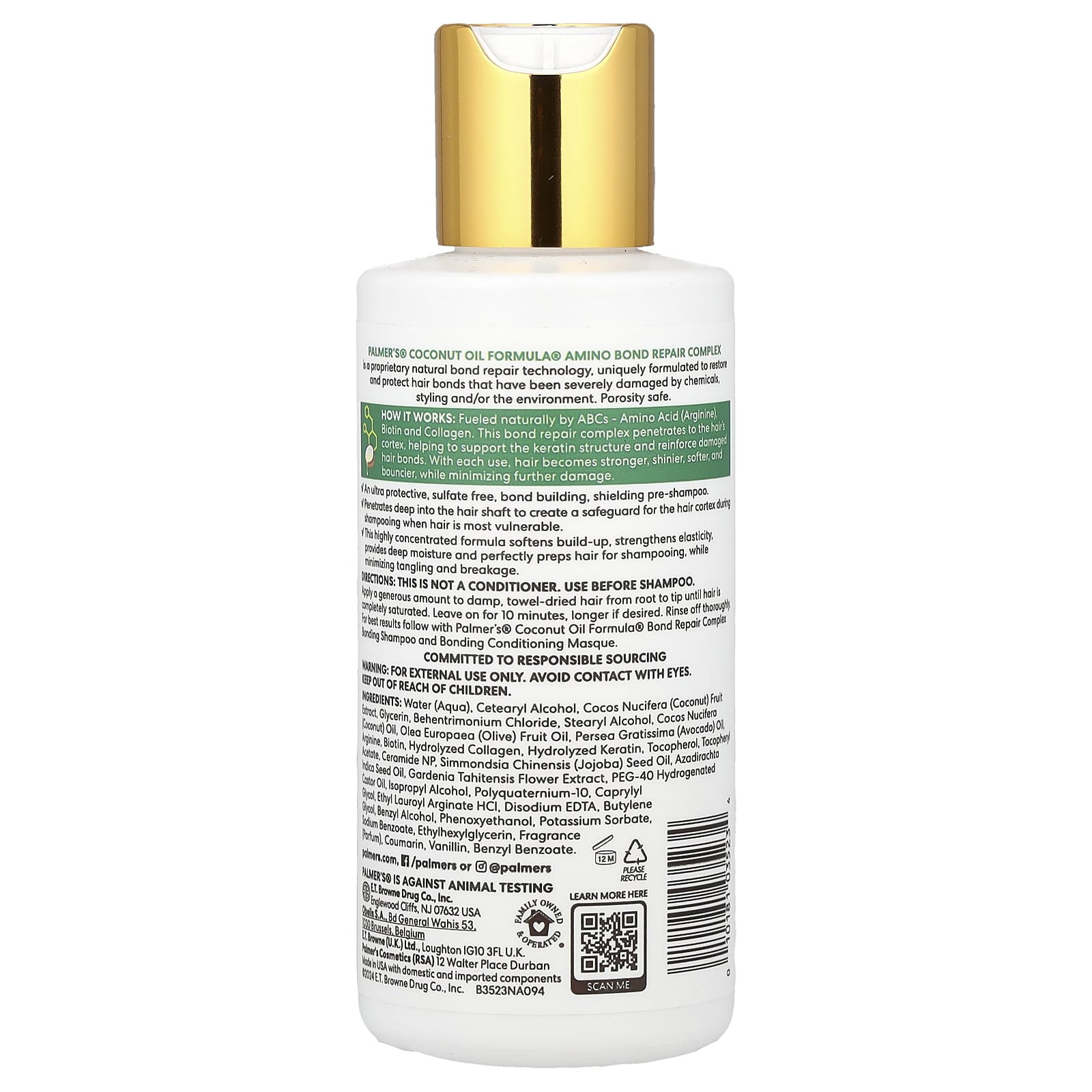 Palmer's, Coconut Oil Formula® With Vitamin E, Bond Repair Complex, Bonding Shampoo, 5.1 fl oz (150 ml)