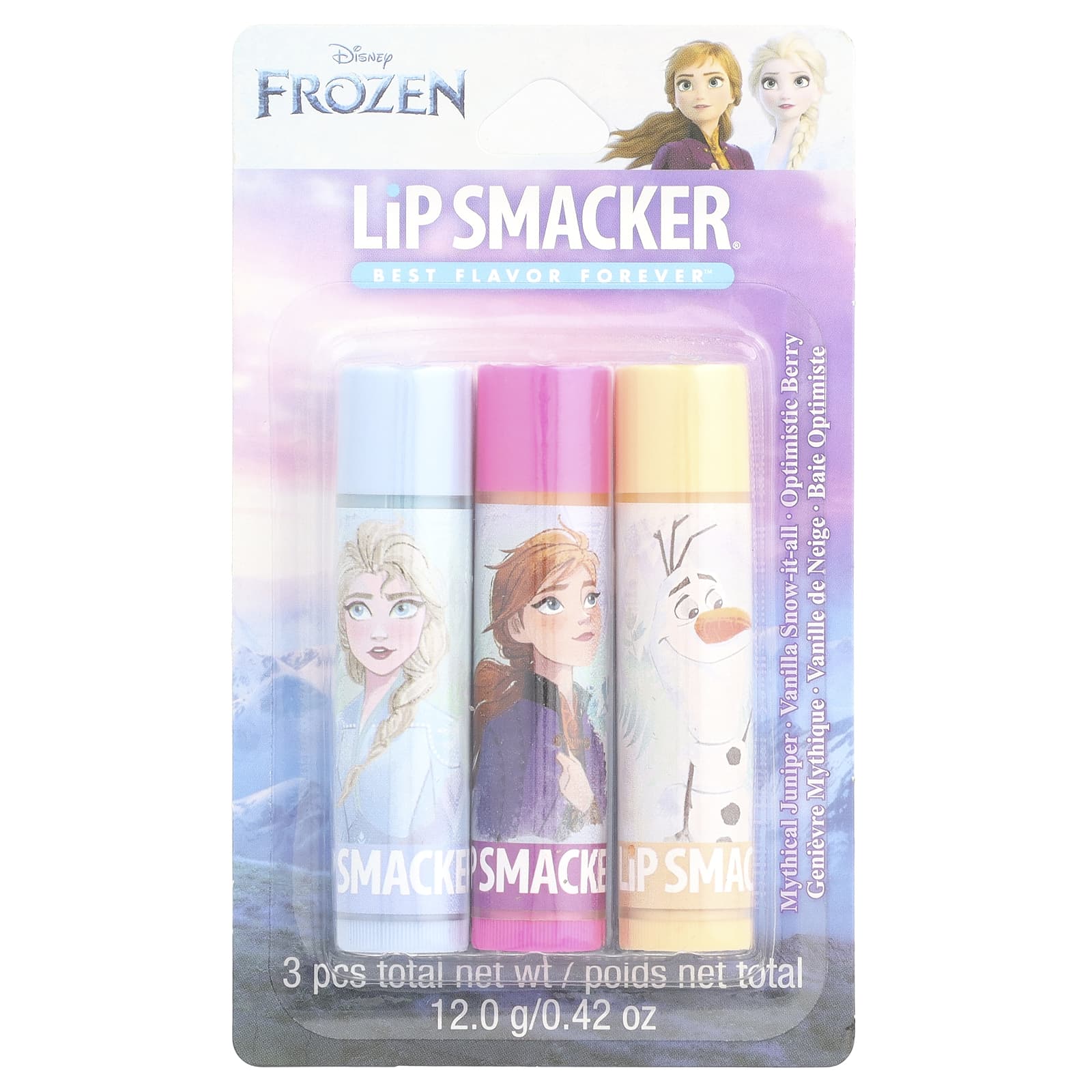 Lip Smacker, Disney Frozen II, Lip Balm, Trio Pack, 3 Pack, 0.14 oz (4 g) Each