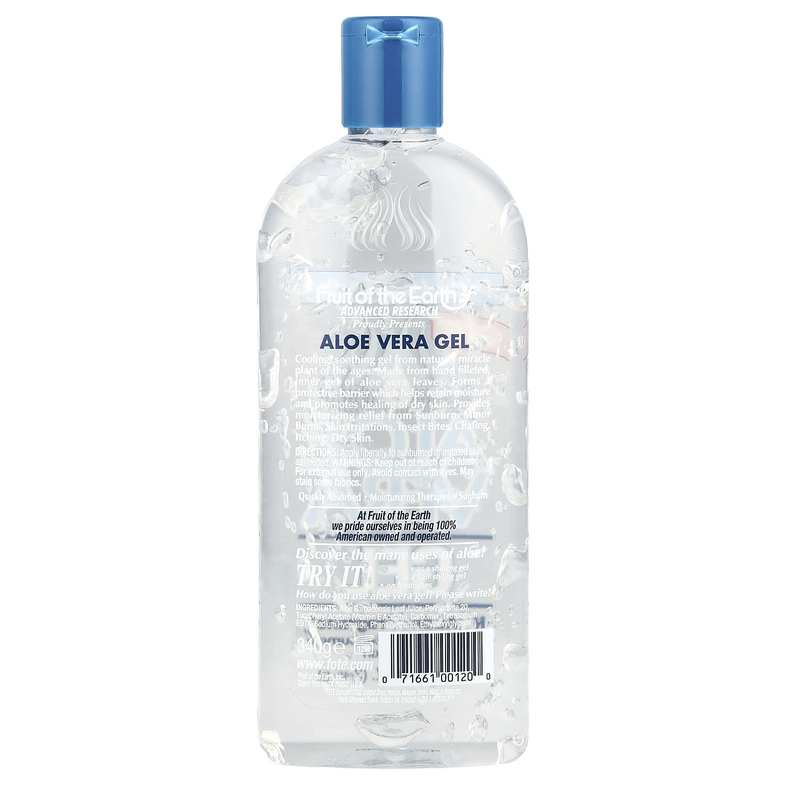 Fruit of the Earth, Aloe Vera Gel, 12 oz (340 g)