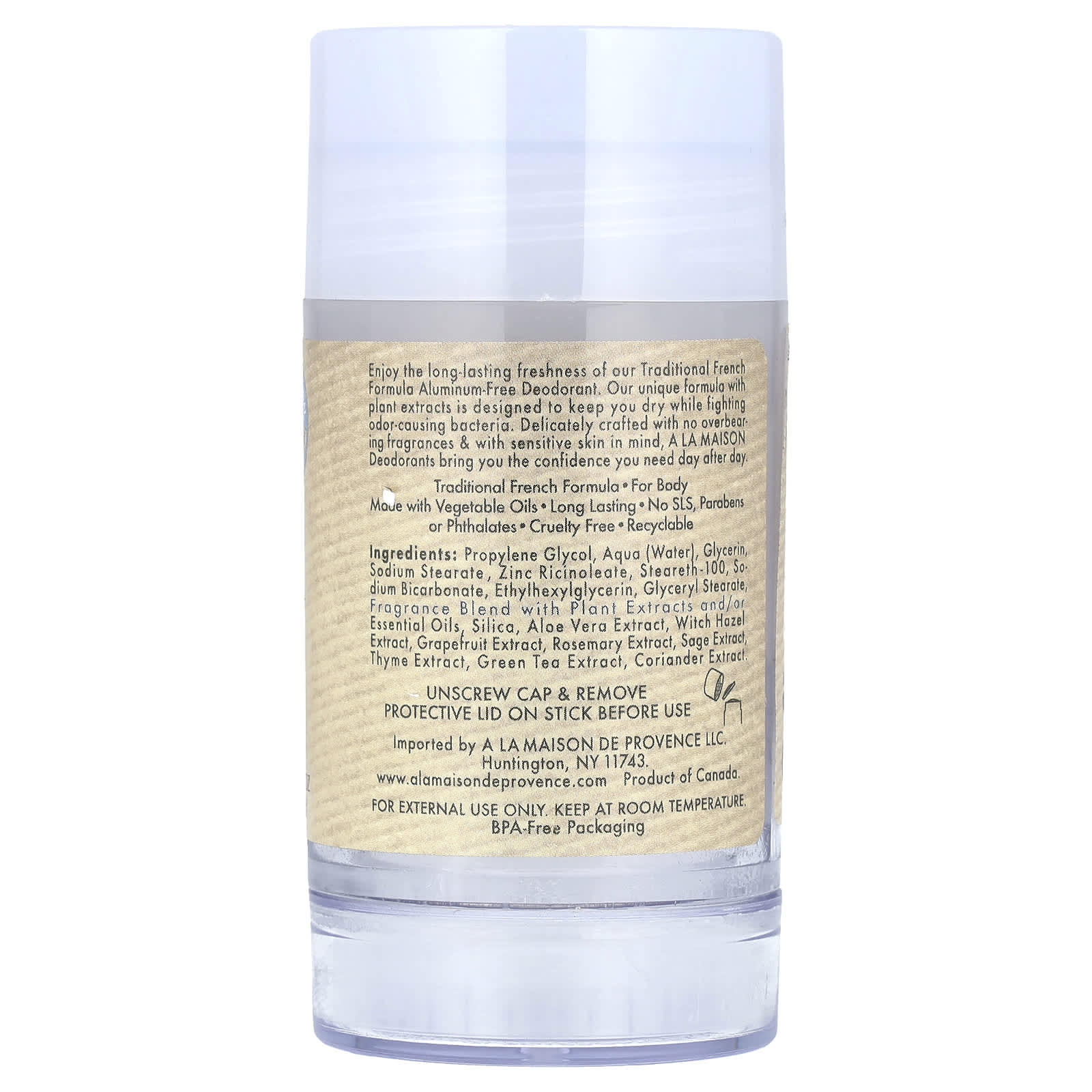 A La Maison de Provence, Deodorant, Fresh Sea Salt, 2.4 oz (70 g)