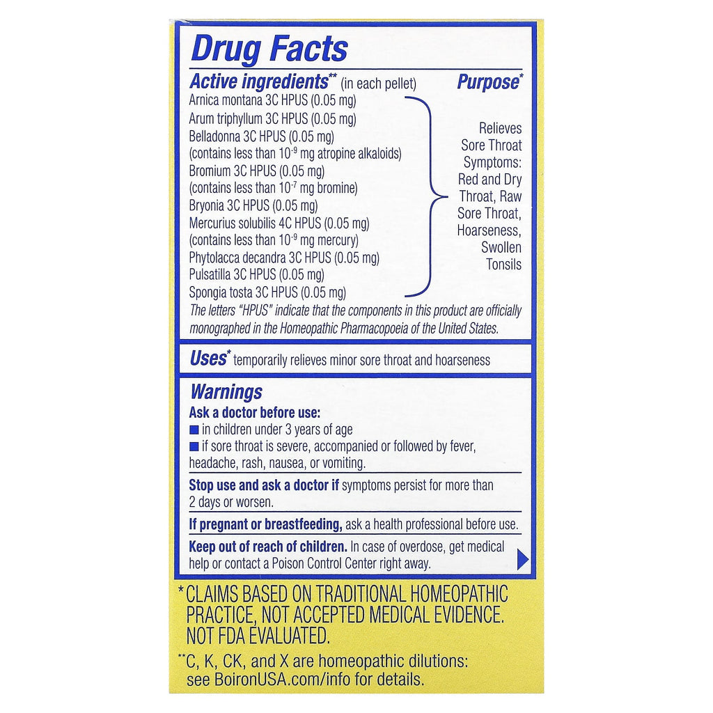 Boiron, ThroatCalm® On The Go, 2 Portables Tubes, 80 Pellets Each