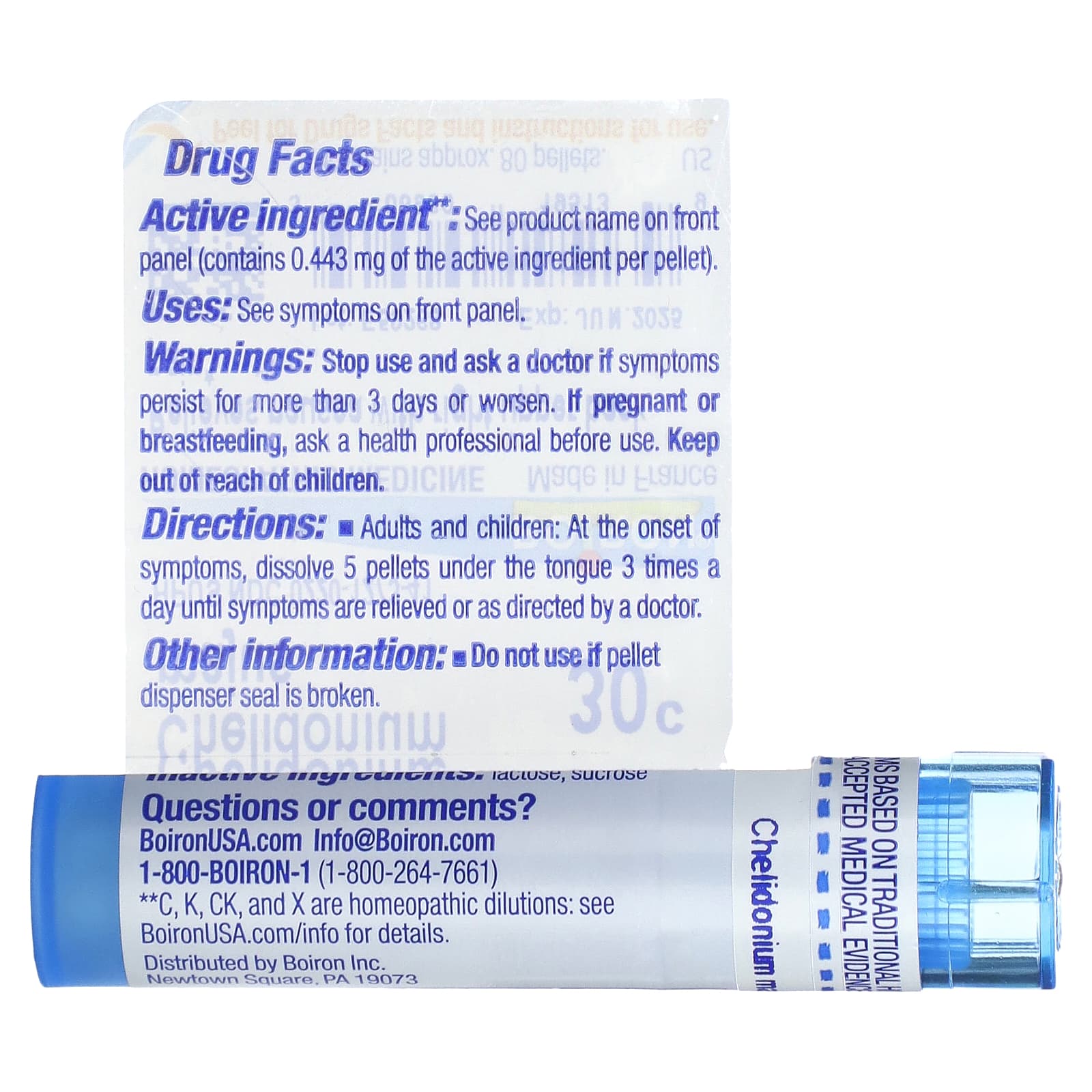 Boiron, Chelidonium Majus 30C, Nausea Relief, Approx 80 Pellets