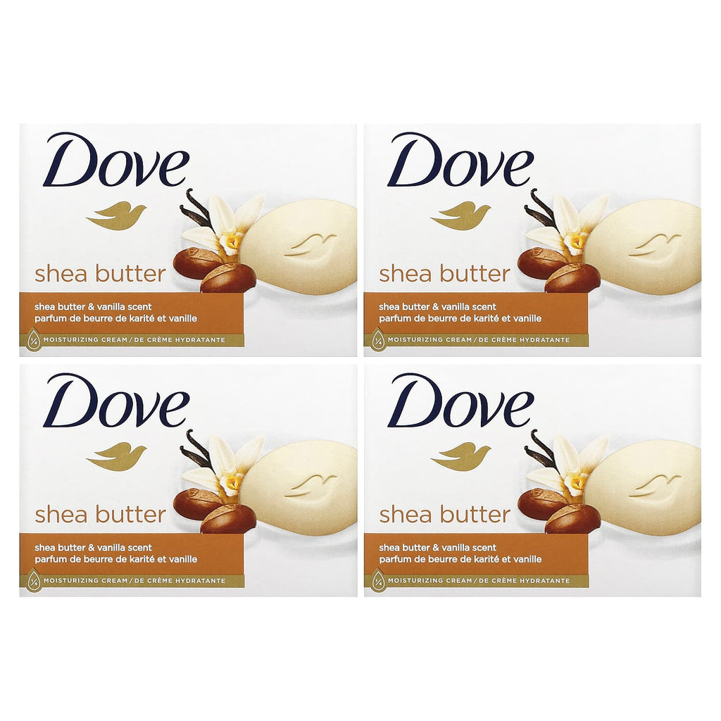 Dove, Beauty Bar Soap, Shea Butter & Vanilla, 2 Bars, 3.75 oz (106 g) Each