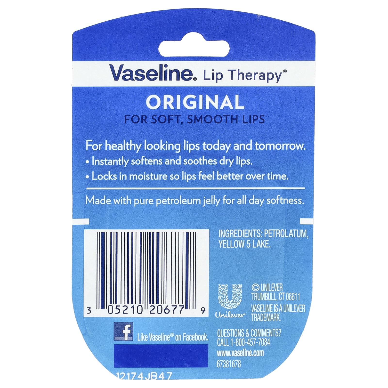 Vaseline, Lip Therapy®, Original, 0.25 oz (7 g)